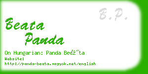 beata panda business card